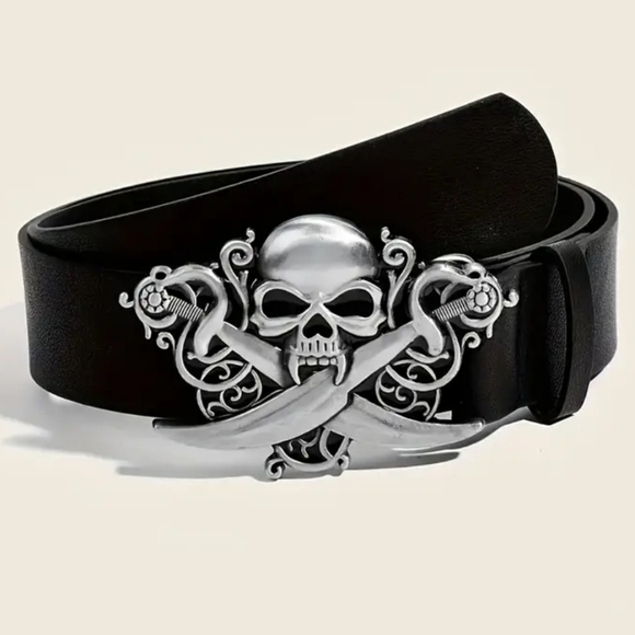 New skull belt buckle and belt - Picture 2 of 5